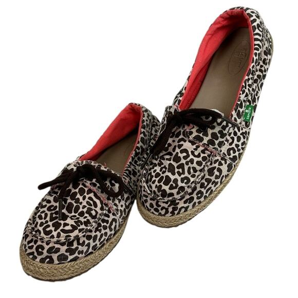Sanuk Shoes - Sanuk Kariba Cheeta Print Slip On Shoes Size 9